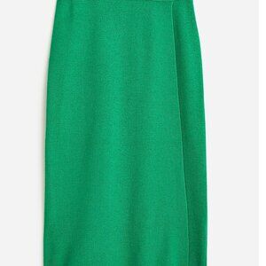 J.Crew Wrap Sweater Skirt Green M